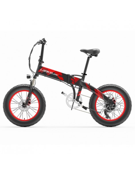 LANKELEISI X2000PLUS 10.4Ah 48V 1000W Ciclomotore Elettrico Bici Pieghevole