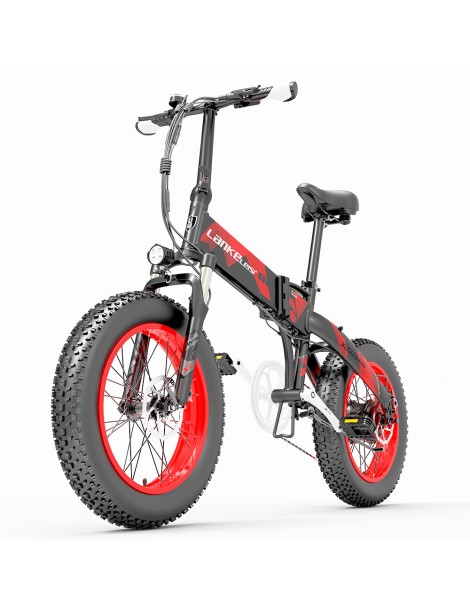 LANKELEISI X2000PLUS 10.4Ah 48V 1000W Ciclomotore Elettrico Bici Pieghevole