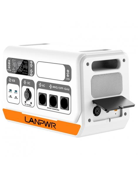 LANPWR 2200PRO 2200W Stazione Di Alimentazione Portatile + 4x Pannelli Solari Da 180W Sistema Solare Da Balcone