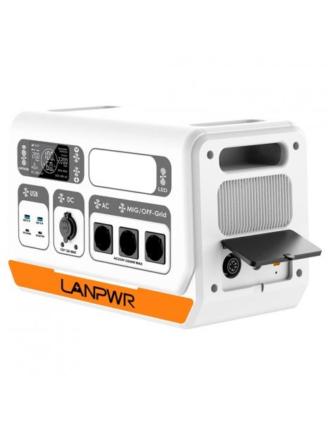 LANPWR 2200PRO Stazione Di Alimentazione Portatile Con Inverter On-grid Supporto 200W/400W/600W/800W - Spina UE