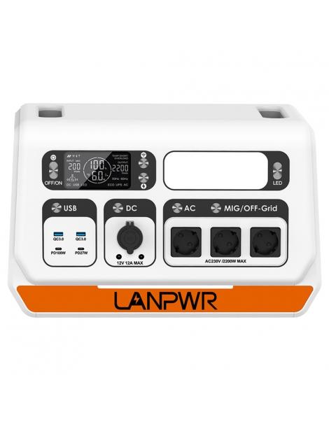 LANPWR 2200PRO Stazione di alimentazione portatile con inverter on-grid supporto 200W/400W/600W/800W - Spina UE