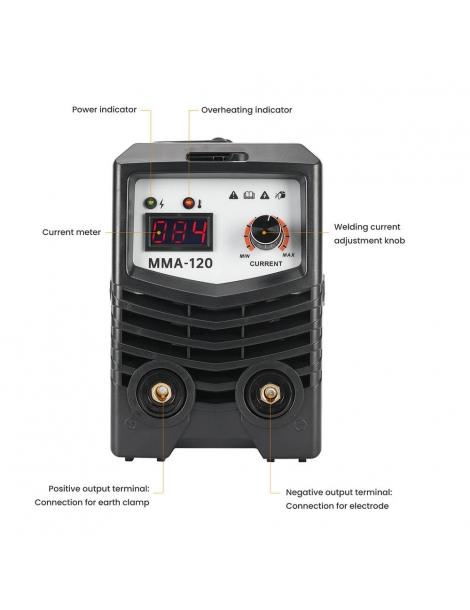 Mecpow MMA-120 Saldatrice A Doppia Tensione Display A LED Modalità Di Controllo IGBT Funzione Di Avvio A Caldo