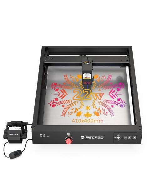 Mecpow X4 Incisore Laser Da 22W Con Air Assist Integrato Area Di Incisione Di 400 X 410 Mm Spot Laser Da 0 08 Mm X 0 1 Xmm