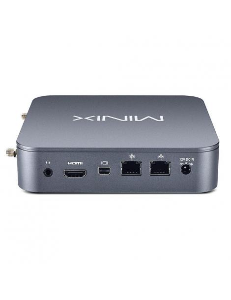 MINIX J51-C8 Max Mini PC In Alluminio Windows 11 Pro 8GB DDR4 512GB M.2 PCIe NVMe SSD WiFi 6 - Grigio Metallizzato