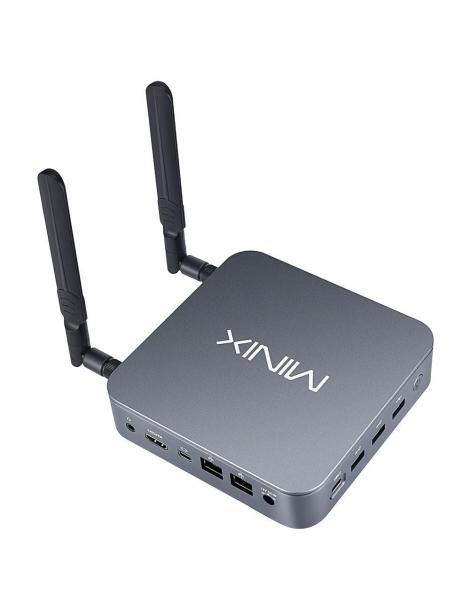 MINIX J51-C8 Max Mini PC in alluminio Windows 11 Pro 8GB DDR4 512GB M.2 PCIe NVMe SSD WiFi 6 - Grigio metallizzato