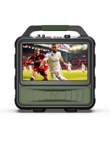 Monster VMay TV Portatile Relatore del partito da Esterno con Antenna TV Tuner Schermo 15.6' 1080P Audio 60W