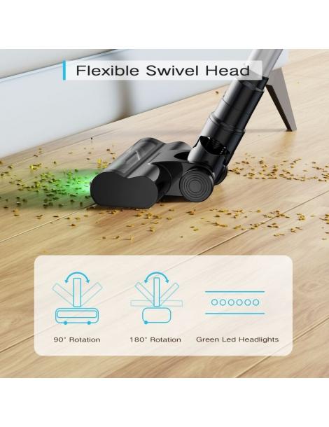 MOOSOO YC1 Aspirapolvere Senza Fili Alta Aspirazione 12kPa Fino A 40min Di Funzionamento Display A LED - Argento