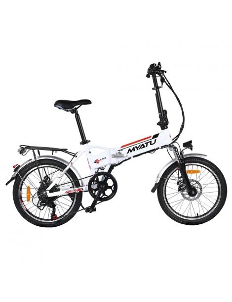 Myatu MYT-20 Bici Elettrica Pieghevole Motore 250W Batteria 36V 10.4Ah Pneumatico 20 pollici - Bianco