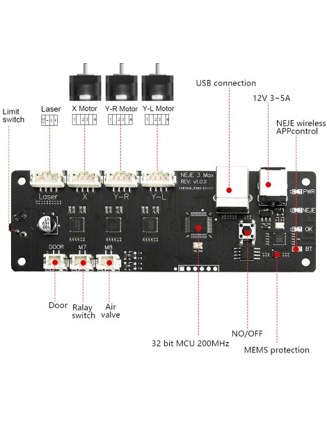 NEJE 3 MAX Incisore Laser Con Kit Di Moduli A Doppio Raggio Laser A40640 - 460x810 Mm