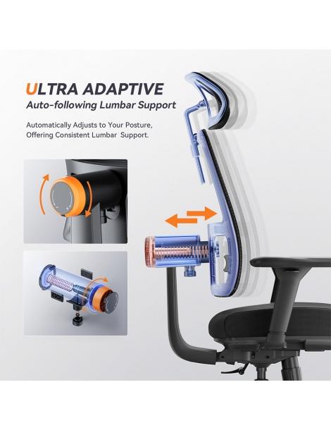 NEWTRAL MAGICH002 Ergonomic Chair Auto-Following Backrest Adaptive Lower Back Support Adjustable Headrest Seat Depth 4D Arm