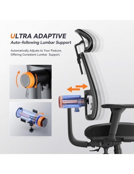 NEWTRAL MAGICH002 Ergonomic Chair Auto-Following Backrest Adaptive Lower Back Support Adjustable Headrest Seat Depth 4D Arm