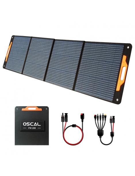 Oscal PM200 200W Pannello solare pieghevole cavalletto regolabile efficienza di conversione solare ≥22% - spina UE