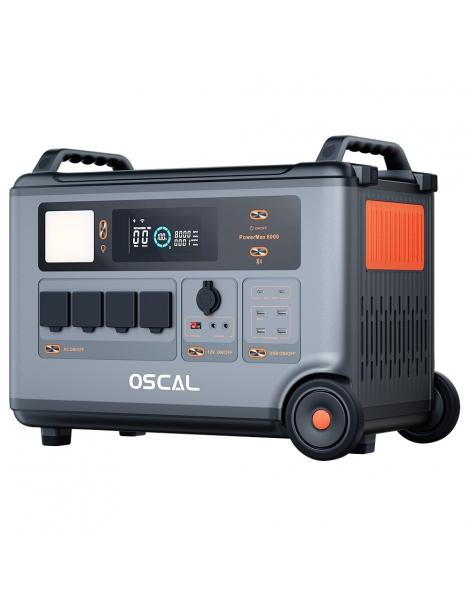 Oscal PowerMax6000 6000W Centrale Elettrica Portatile batteria LiFePO4 da 3600Wh a 57600Wh 14 uscite