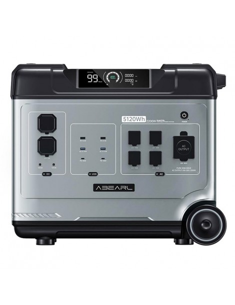 OUKITEL ABEARL P5000 Stazione di alimentazione portatile batteria LiFePO4 da 5120Wh uscita da 2200 W UPS da 2000 W