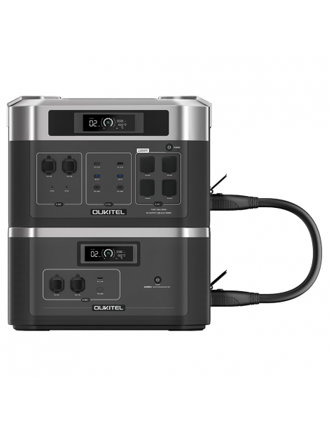 OUKITEL BP2000 Centrale Elettrica Portatile Batteria LiFePO4 Da 2048Wh/640000mAh Uscita AC Da 2200W UPS Da 2000W