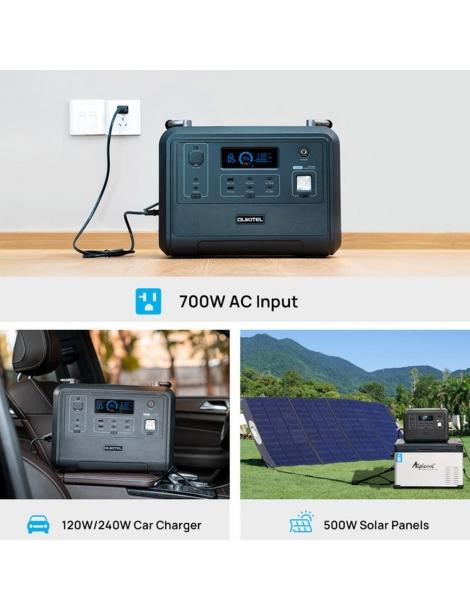 OUKITEL P1201E 960Wh 1200W Stazione Di Alimentazione Portatile Batteria LiFePo4 Ricarica Rapida In 1 5 Ore Luce LED