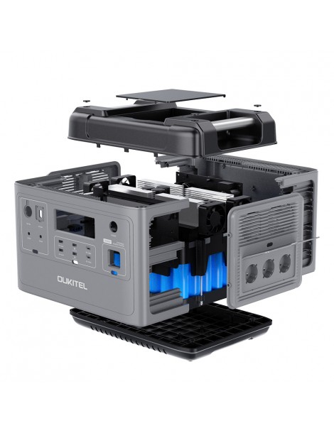 OUKITEL P2001 Ultimate 2000W Stazione Di Alimentazione Portatile + OUKITEL PV200 200W Pannello Solare Pieghevole