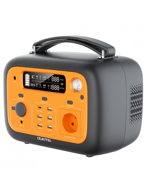 OUKITEL P501 505Wh / 500W Generatore Portatile per Viaggi in Campeggio – Arancione