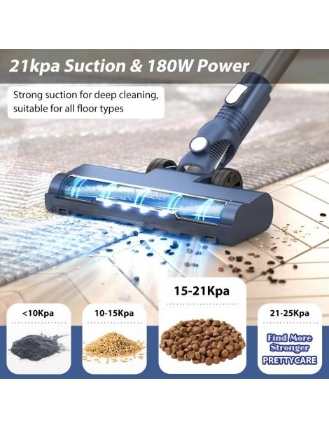 PRETTYCARE W200 Aspirapolvere Portatile A Batteria Aspirazione 21KPa