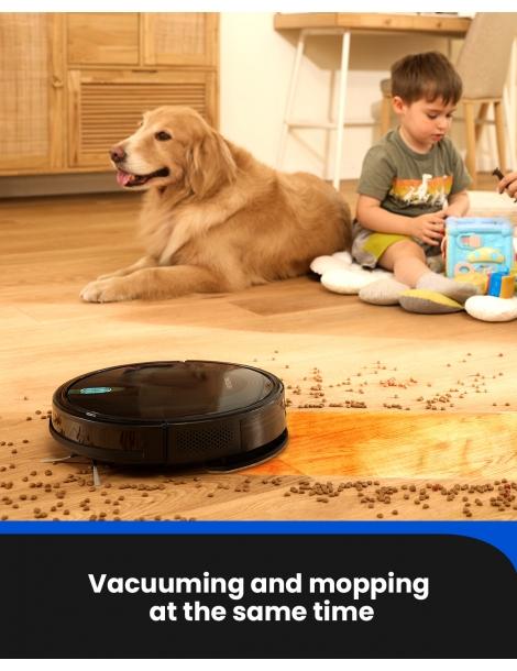 Proscenic 850T Robot Aspirapolvere E Lavapavimenti Aspirazione 3000Pa - Nero