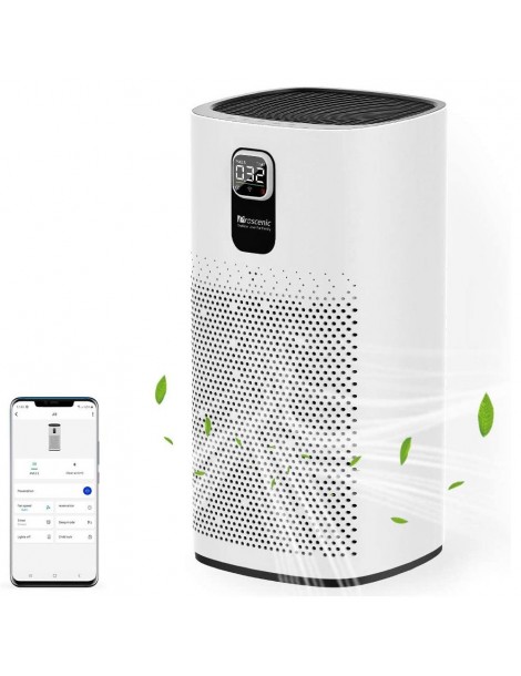 Proscenic A9 Purificatore d'Aria con Filtro H13 True HEPA Connessione WiFi Ampia Copertura di 2904 piedi²