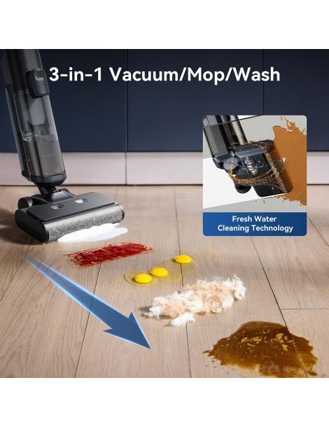 Proscenic F20A Aspirapolvere Lavapavimenti Senza Fili Autonomia 35 Minuti Doppio Serbatoio Dell'acqua Da 1L