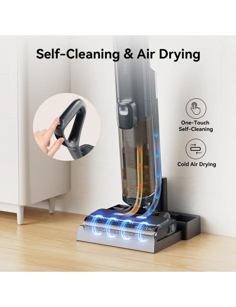 Proscenic F20A Aspirapolvere Lavapavimenti Senza Fili Autonomia 35 Minuti Doppio Serbatoio Dell'acqua Da 1L