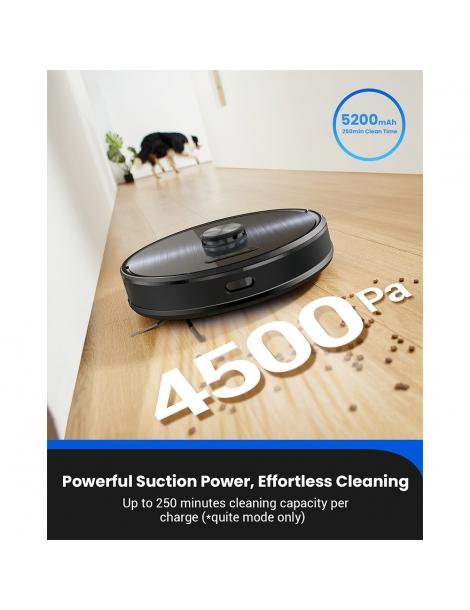 Proscenic M9 Aspirapolvere Robot Aspirazione Da 4500Pa Navigazione LiDAR Svuotamento Automatico