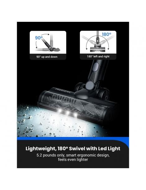 Proscenic P11 Mopping Aspirapolvere Senza Filo Aspirazione 35Kpa