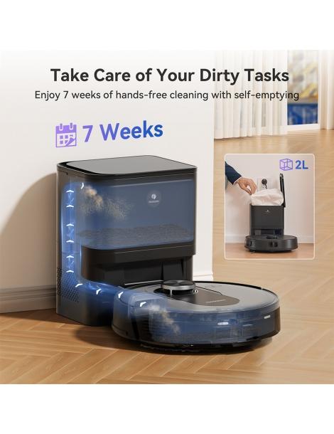 Proscenic Q8 Max Robot Aspirapolvere Con Stazione Di Svuotamento Automatico Aspirazione 4200Pa