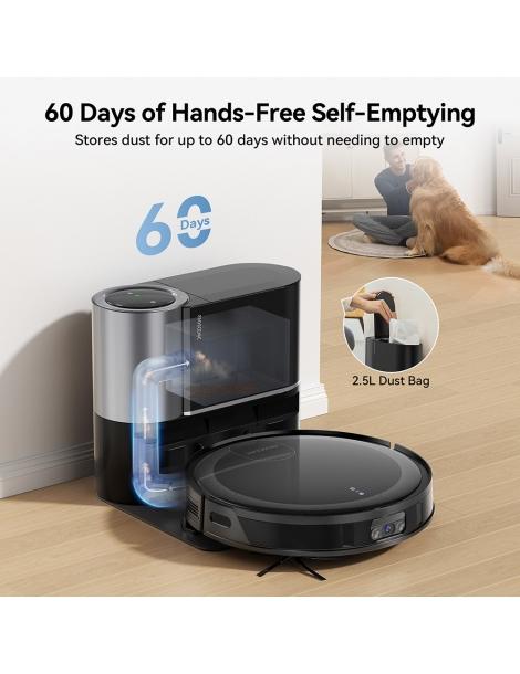 Proscenic X1S Aspirapolvere Robot Aspirazione 3000Pa Navigazione Laser PathPro- Nero