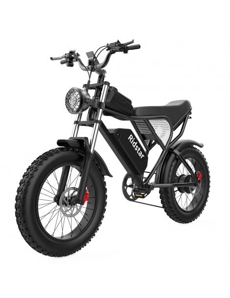 Ridstar Q20 Electric Bike 1000W Brushless Motor 20*4 Inch Fat Tires 48V 20Ah Removable Battery 30mph Max Speed
