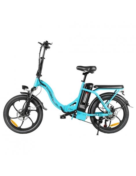SAMEBIKE CY20 Bici Elettrica Pieghevole Motore 350W Batteria 36V 12Ah Pneumatico 20*2.35 Pollici - Lago Blu