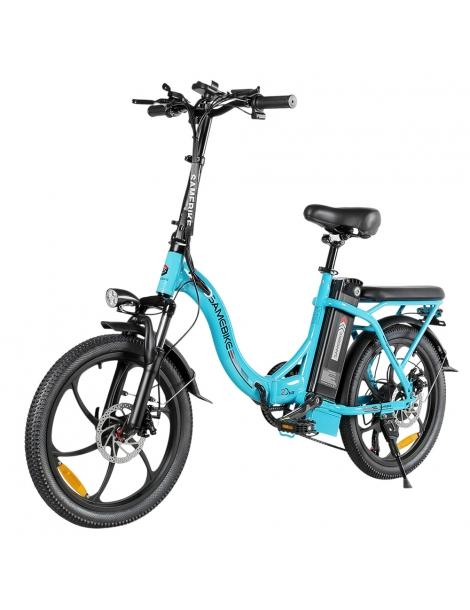 SAMEBIKE CY20 Bici Elettrica Pieghevole Motore 350W Batteria 36V 12Ah Pneumatico 20*2.35 Pollici - Lago Blu
