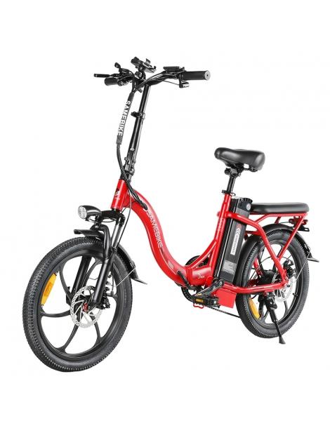 SAMEBIKE CY20 Bici Elettrica Pieghevole Motore 350W Batteria 36V 12Ah Pneumatico 20*2.35 Pollici - Rosso