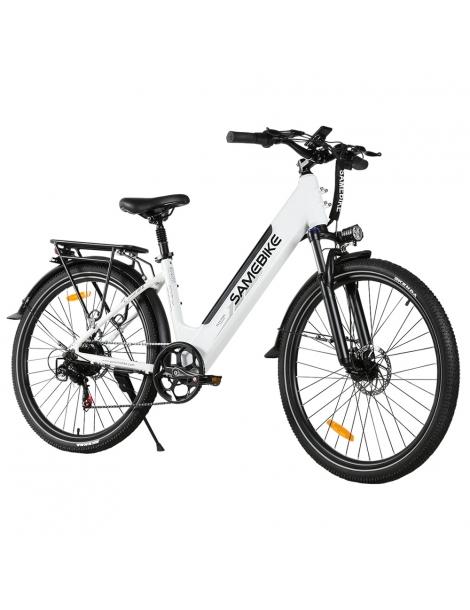 SAMEBIKE RS-A01 Pro Bici Elettrica Motore 500W Batteria 36V 15Ah Pneumatico 27.5*2.1 pollici - Bianco