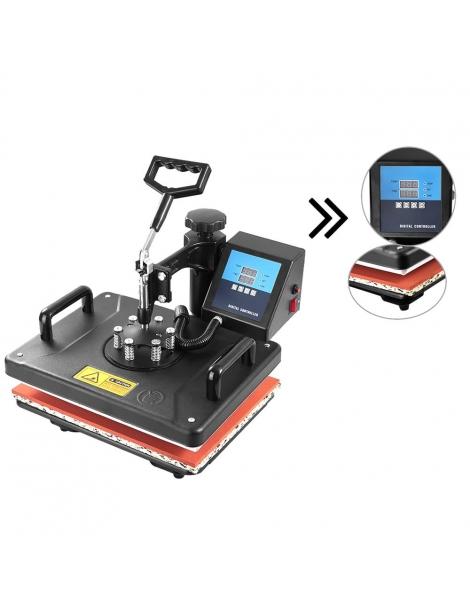 SHUOHAO 30*38CM 5-in-1 Combo Pressa A Caldo Stampante Per Magliette Piastre Tappi Coperture Del Telefono