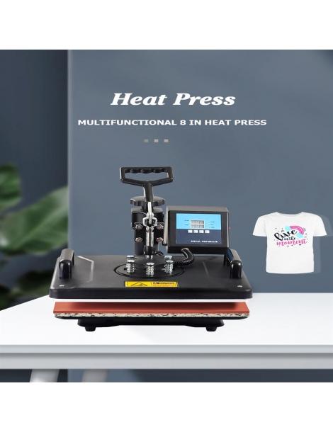 SHUOHAO 30*38CM 5-in-1 Combo Pressa A Caldo Stampante Per Magliette Piastre Tappi Coperture Del Telefono