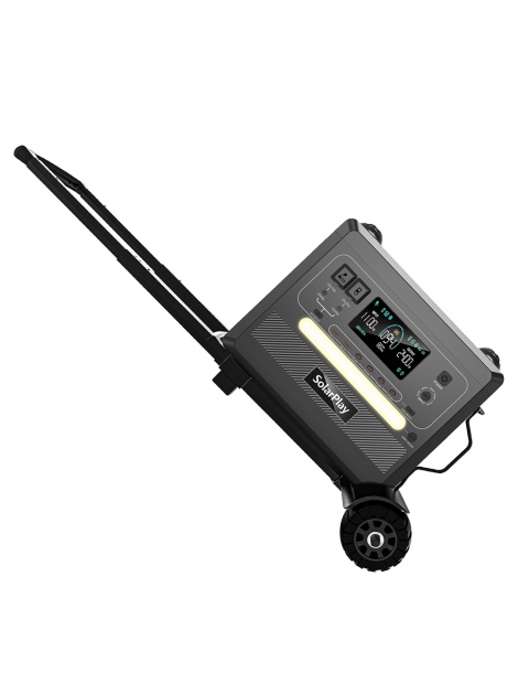SolarPlay T01 Carrello Pieghevole Per La Stazione Di Alimentazione Portatile Q2401/Q2402/Q2501/Q2502 - Nero