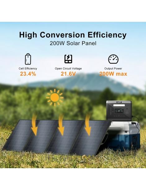 SolarPlay T200 Pannello Solare Potenza Di Uscita Massima 200W Alta Efficienza Di Conversione 23 4%
