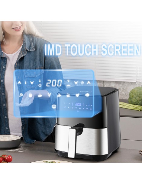 Sonifer SF1014 1450W 5L Friggitrice Ad Aria Senza Olio LED Touchscreen Friggitrice Elettrica Cestello Antiaderente