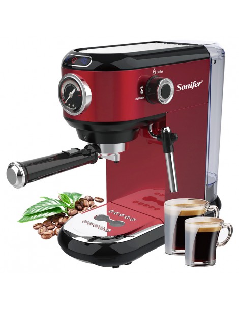 Sonifer SF3558 1450W Caffettiera elettrica per caffè espresso pompa a 15 bar cappuccinatore con schiuma di latte