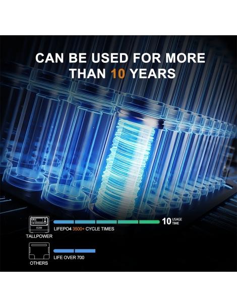 TALLPOWER V2400 Stazione Di Alimentazione Portatile Generatore Solare LiFePo4 Da 2160Wh Uscita CA Da 2400W UPS - Grigio