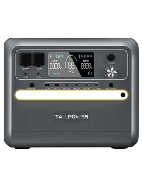 TALLPOWER V2400 Stazione di alimentazione portatile generatore solare LiFePo4 da 2160Wh uscita CA da 2400W UPS - Grigio