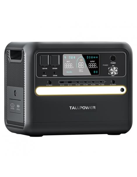 TALLPOWER V2400 Stazione di alimentazione portatile generatore solare LiFePo4 da 2160Wh uscita CA da 2400W UPS - Nero