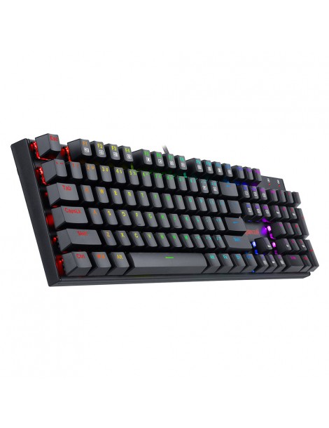 Tastiera Meccanica Cablata A 104 Tasti K565-RGB Retroilluminazione RGB Layout USA Base In Alluminio Interruttore Rosso - Nero