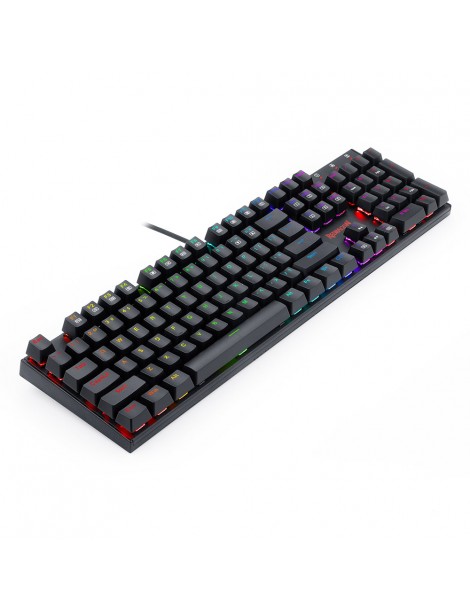 Tastiera Meccanica Cablata A 104 Tasti K565-RGB Retroilluminazione RGB Layout USA Base In Alluminio Interruttore Rosso - Nero