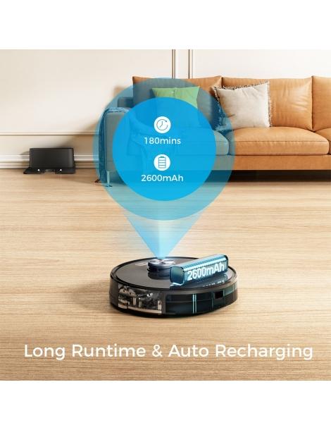Tesvor S5 Robot Aspirapolvere 3 In 1 Aspirazione Mopping Spazzare 3000Pa Aspirazione Navigazione LiDAR - Nero