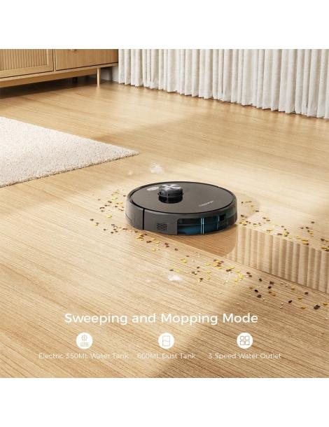 Tesvor S5 Robot Aspirapolvere 3 In 1 Aspirazione Mopping Spazzare 3000Pa Aspirazione Navigazione LiDAR - Nero