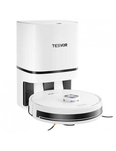 Tesvor S7 Pro AES Robot Aspirapolvere Con Stazione Di Svuotamento Automatico Funzione Mopping Aspirazione 6000Pa - Bianco